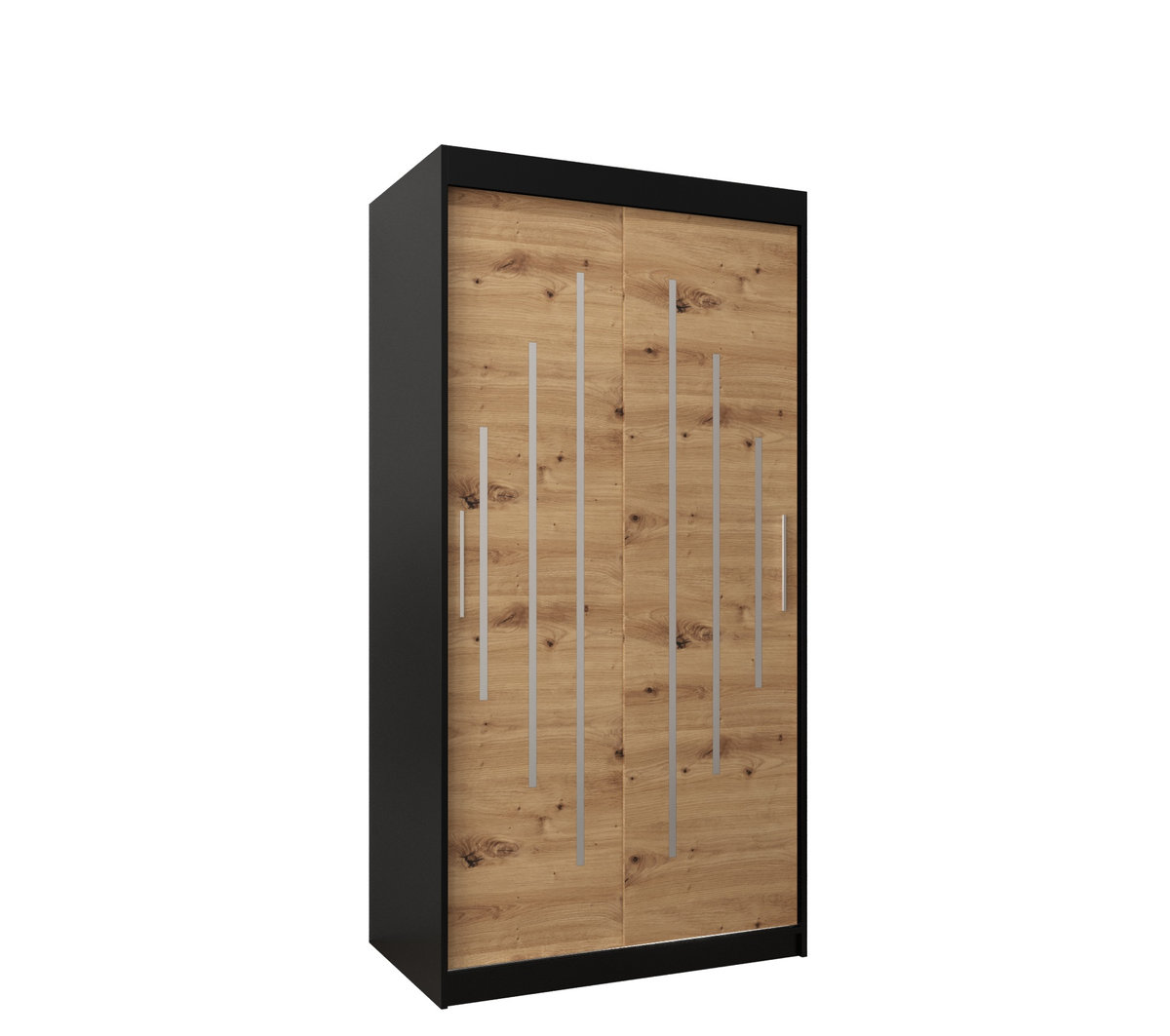 Szafa przesuwna Garderoba YORK 100 gł. 62 czarny/artisan