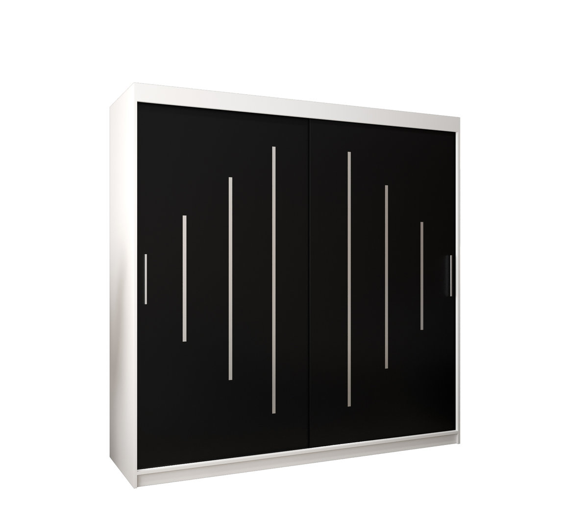 Szafa przesuwna Garderoba YORK 200 gł. 62 biały/czarny