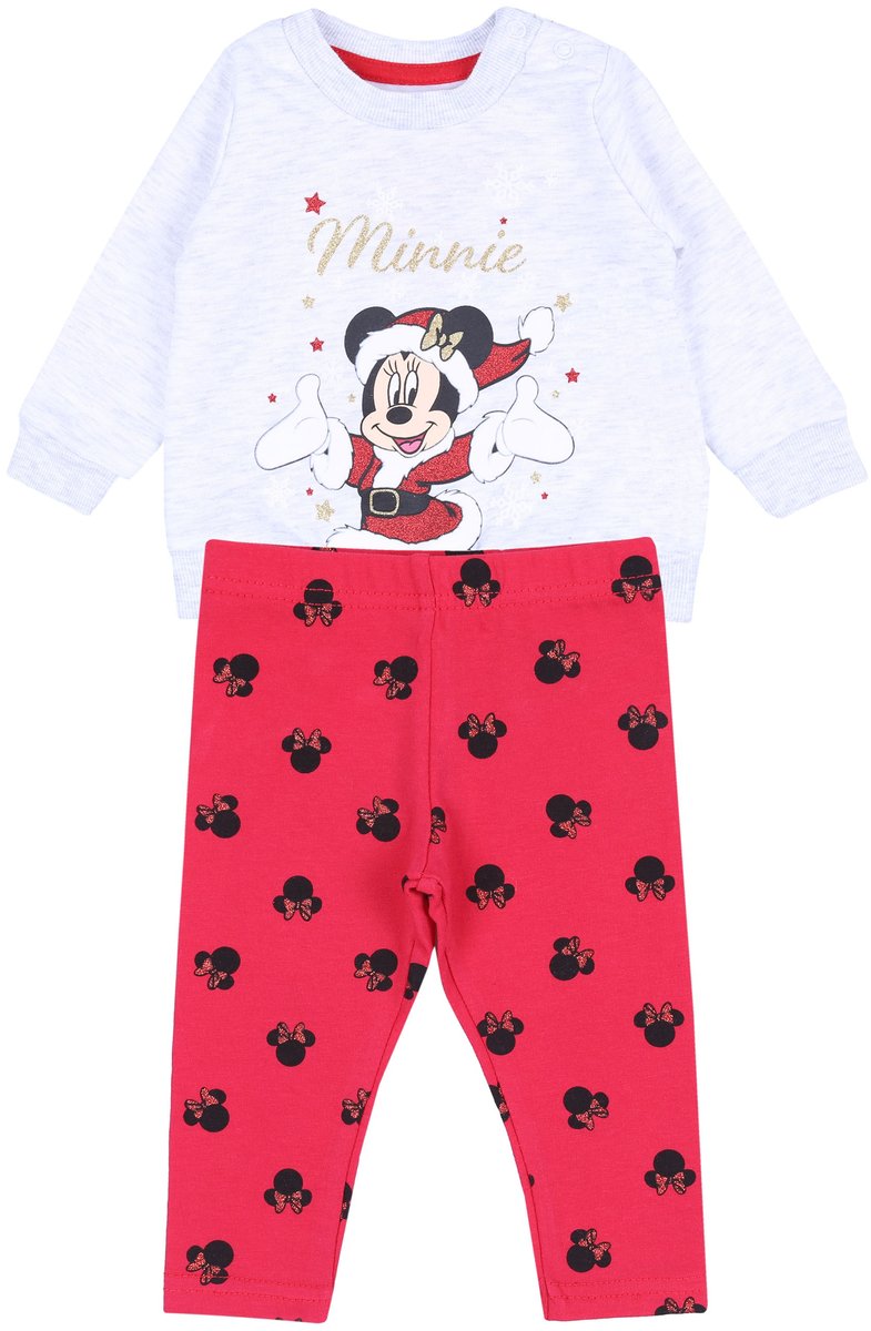Świąteczna bluza + getry, legginsy Minnie DISNEY 3-6 m 68 cm