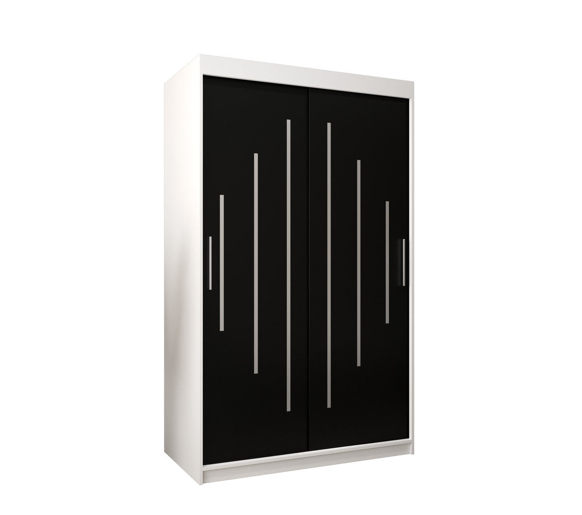 Szafa przesuwna Garderoba YORK 120 gł. 62 biały/czarny