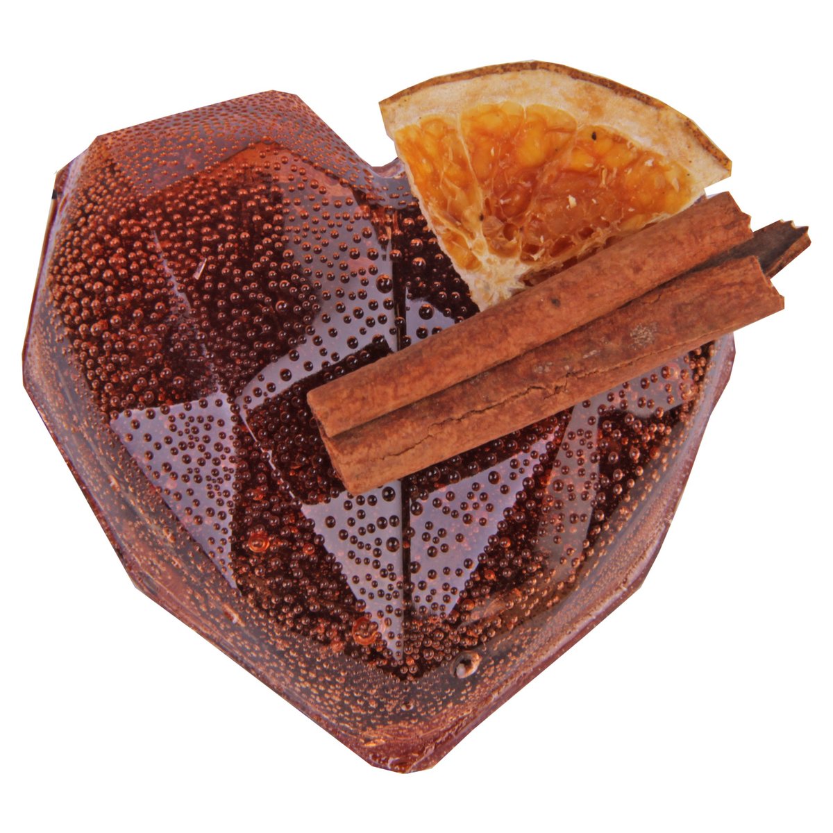 Bombka herbaciana serce brązowe