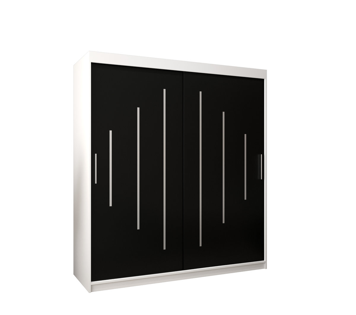 Szafa przesuwna Garderoba YORK 180 gł. 62 biały/czarny