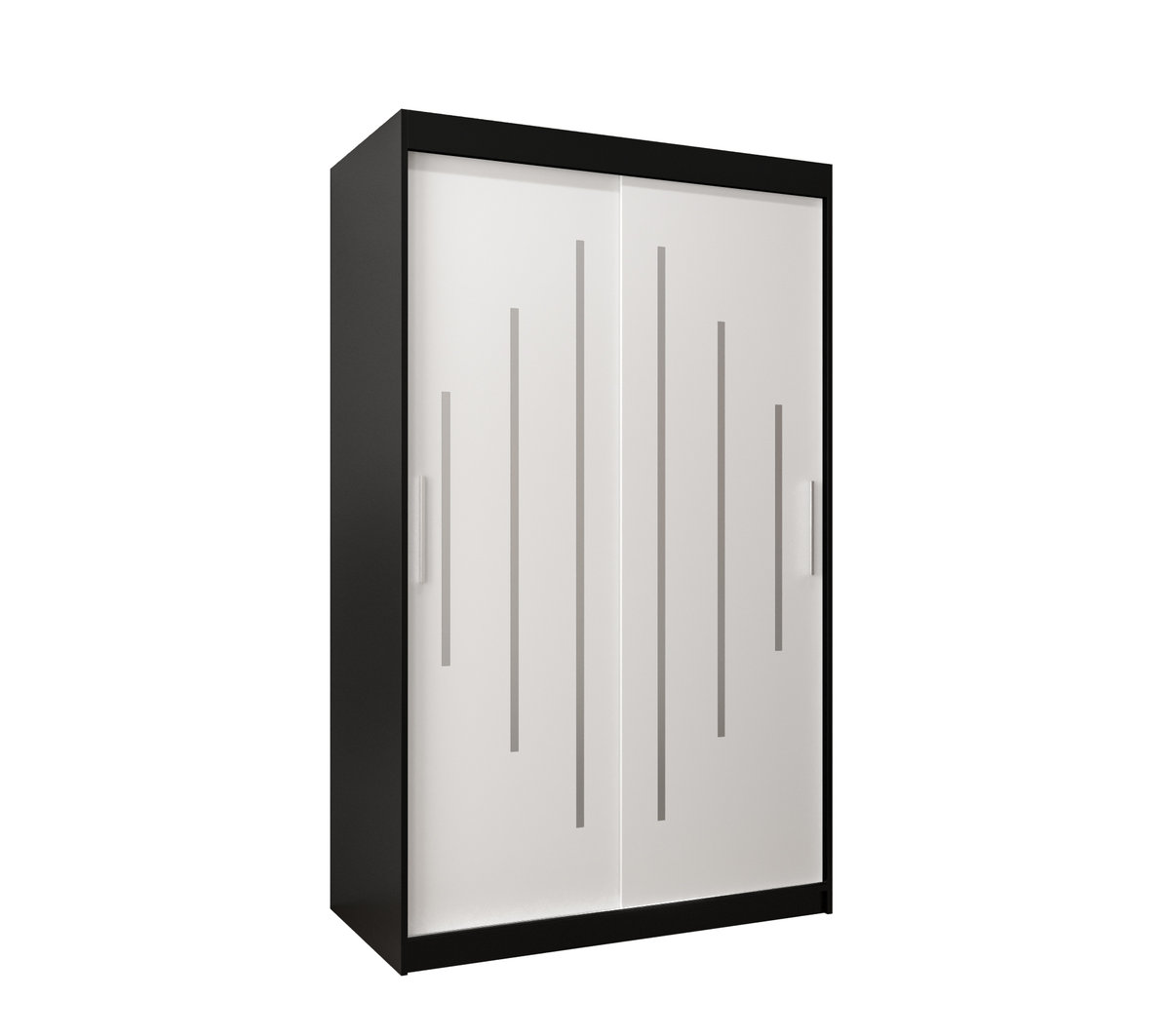 Szafa przesuwna Garderoba YORK 120 gł. 62 czarny/biały