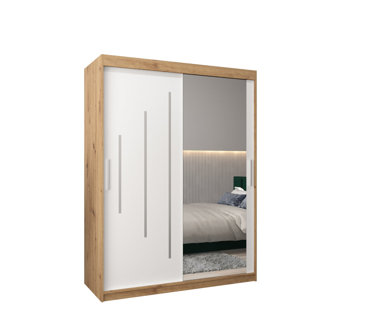 Szafa przesuwna Garderoba YORK 2 150 gł. 62 artisan/biały