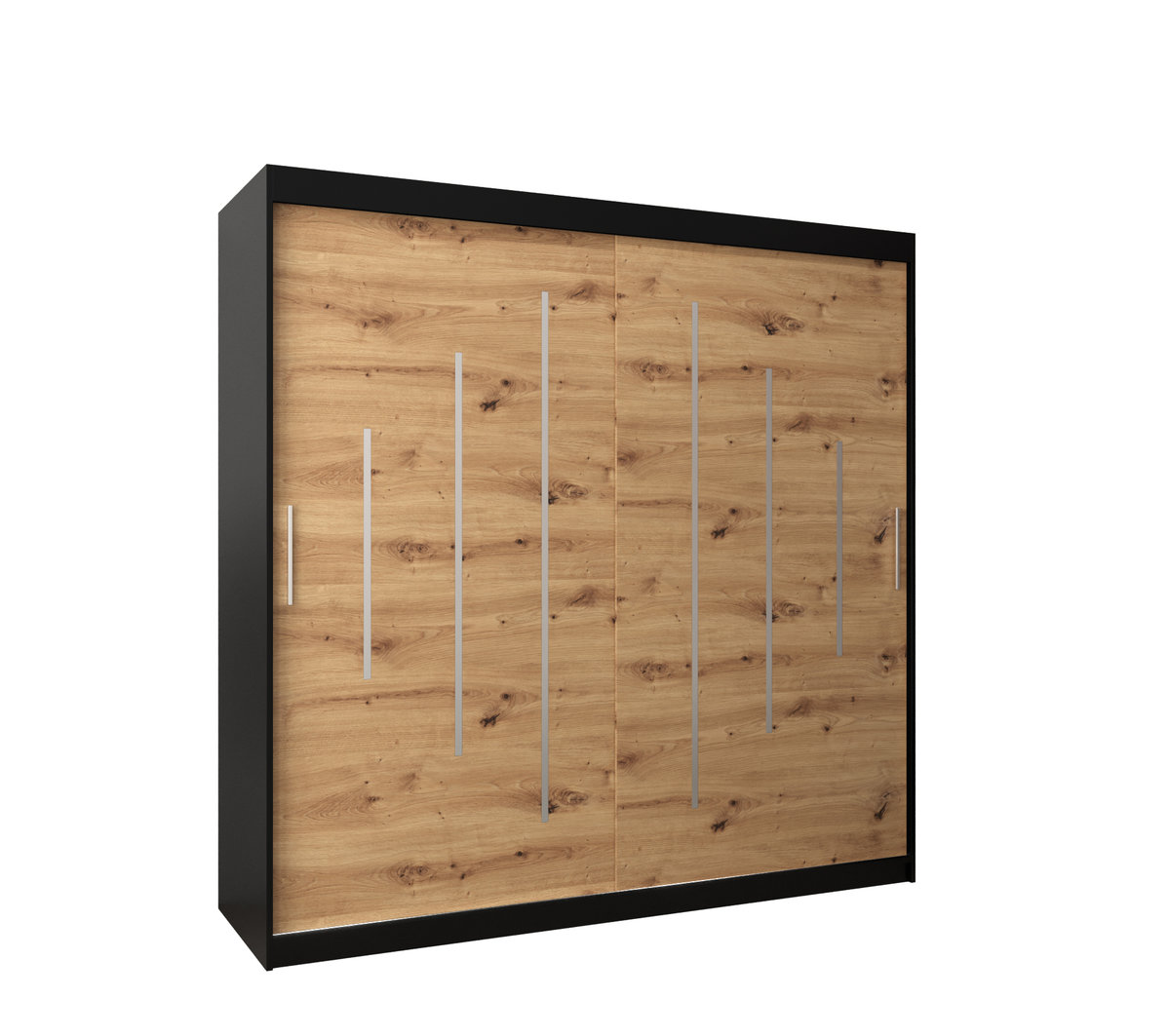 Szafa przesuwna Garderoba YORK 200 gł. 62 czarny/artisan