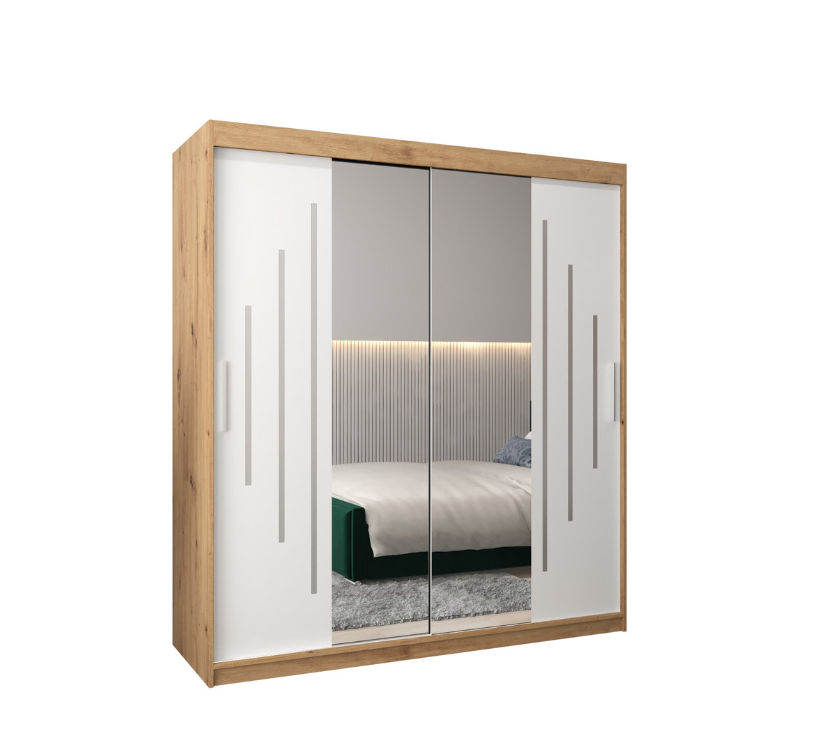 Szafa przesuwna Garderoba YORK 1 180 gł. 62 artisan/biały