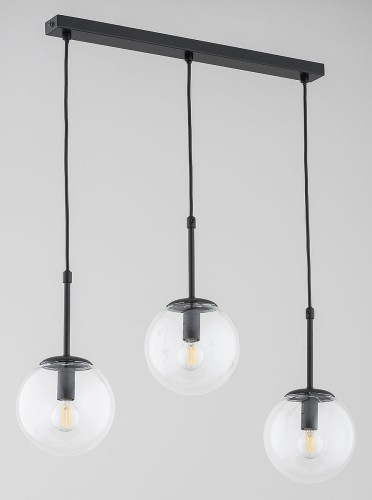 Sebia lampa wisząca 3xE14 czarna 28743