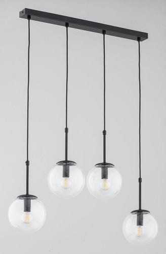 Sebia lampa wisząca 4xE14 czarna 28744