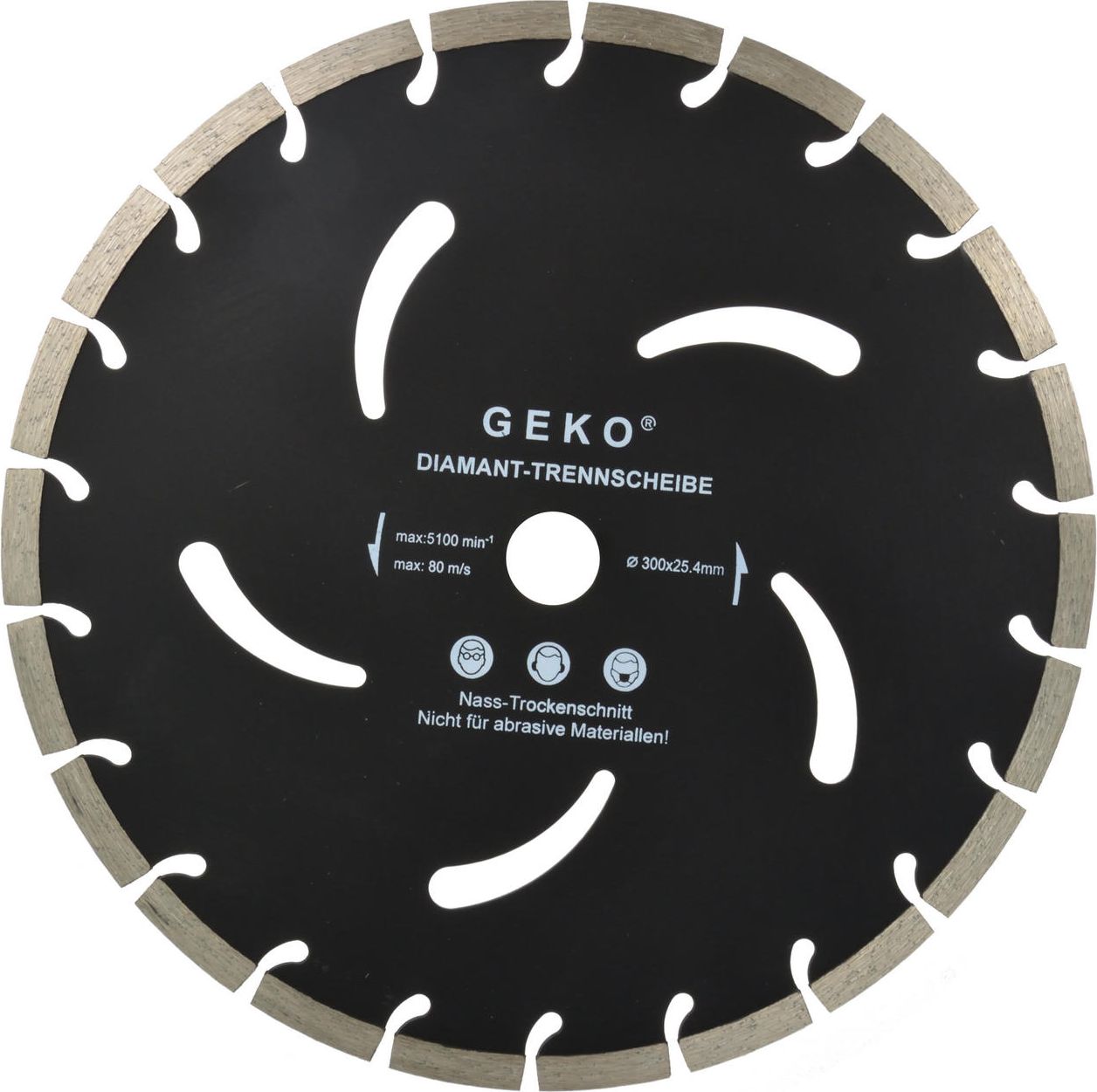 Geko tarcza diamentowa czarna 300x10x25,4mm G00296