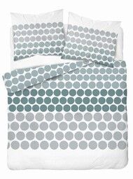 Detexpol Pościel z mikrofibry 160x200 biała zielona szara groszki 5160 A 30 Light