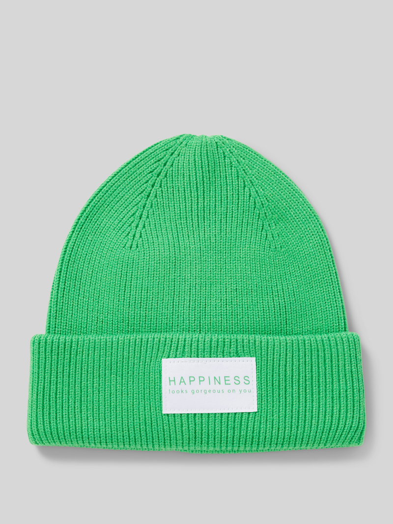 Czapka beanie z brzegiem i naszywką z logo model ‘ALPHA’