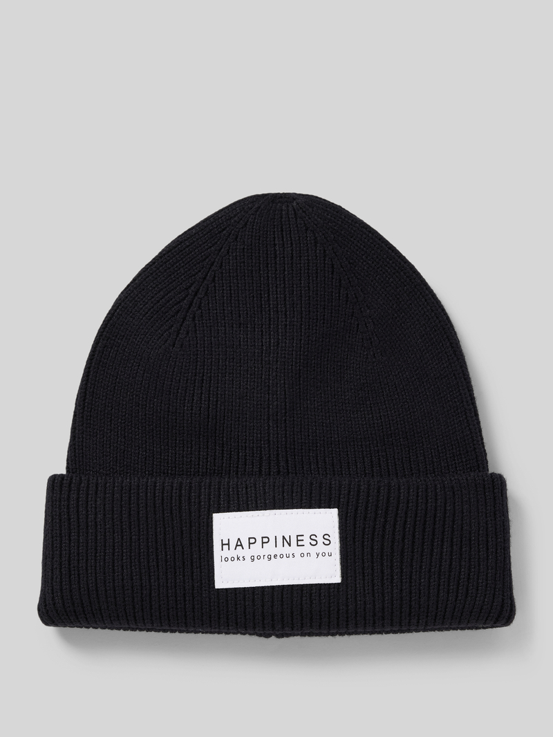 Czapka beanie z brzegiem i naszywką z logo model ‘ALPHA’