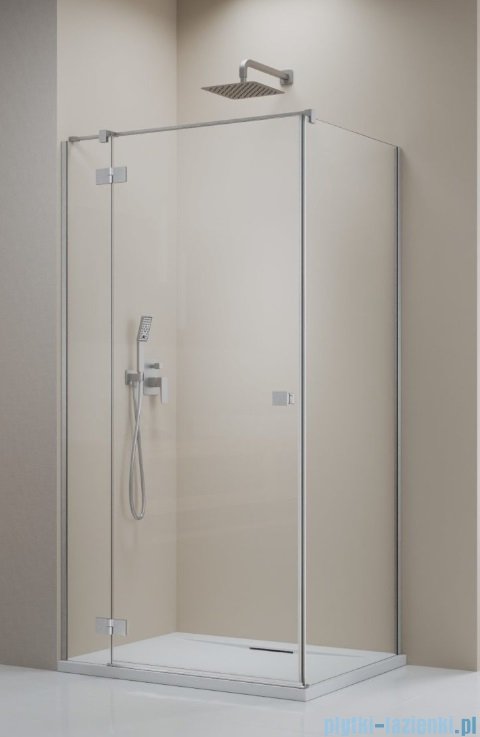 Radaway Essenza Kdj Brushed Nickel kabina 90x120cm lewa szczotkowany nikiel 1385044-91-01L/1384054-01-01