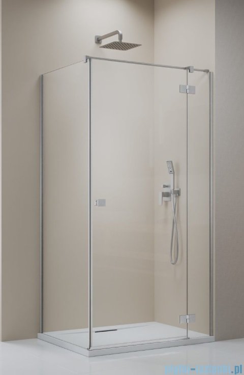 Radaway Essenza Kdj Brushed Nickel kabina 100x90cm prawa szczotkowany nikiel 1385040-91-01R/1384050-01-01