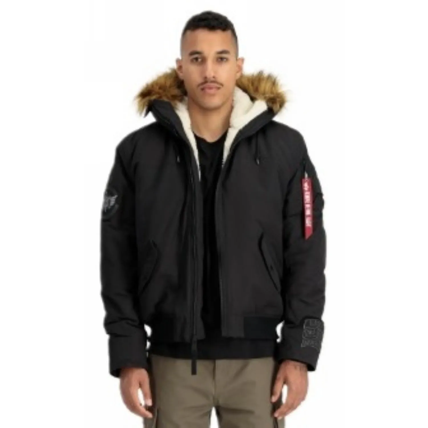 Kurtka z kapturem Alpha Industries Arctic Guardians 148129 03 - Czarna 3XL