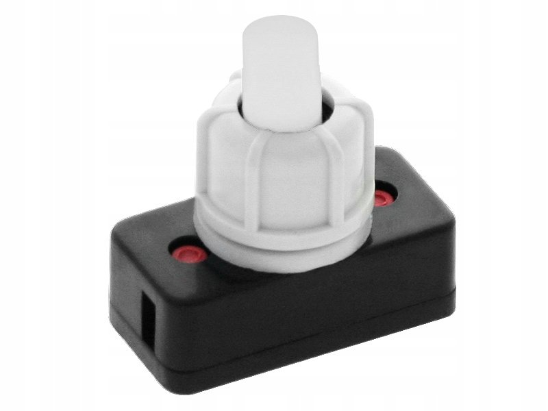 Przełącznik Lampkowy On-Off Okrągły Biały 230V