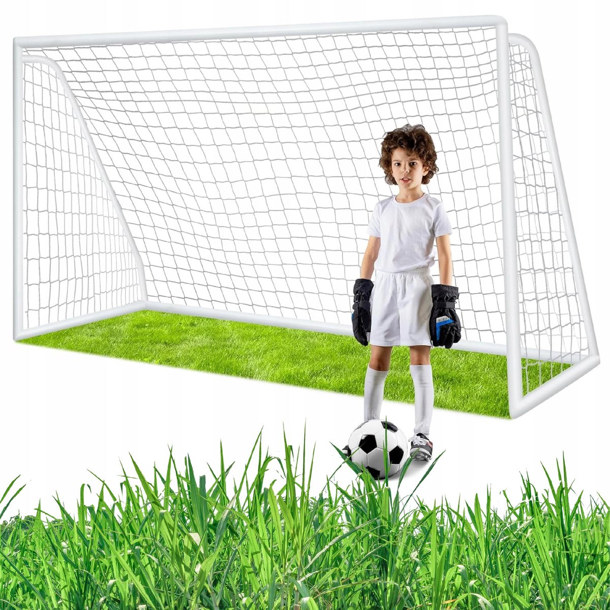 Bramka Piłkarska Dla Dzieci Duża Metalowa Przenośna Treningowa + Śledzie