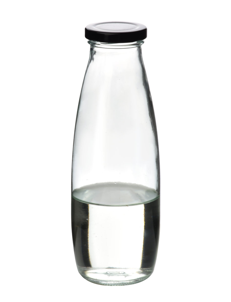 Szklana Butelka Hollie Clear 500Ml Z Metalową Zakrętką