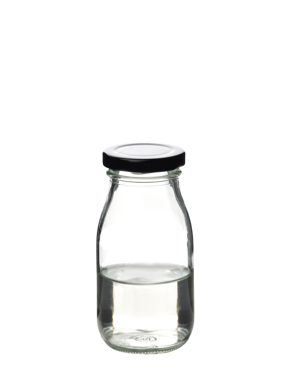 Butelka szklana HOLLIE CLEAR 200ml z metalową zakrętką