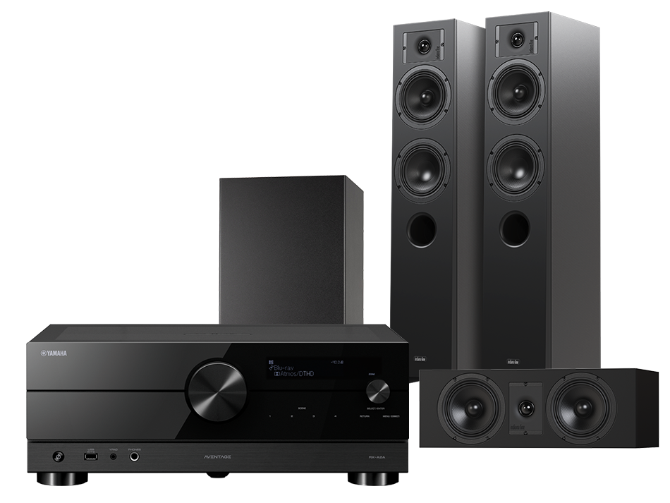 Yamaha RX-A2A (czarny) + Diva 5 (czarny)+ Diva 7 (czarny) + Basso 880 (czarny)
