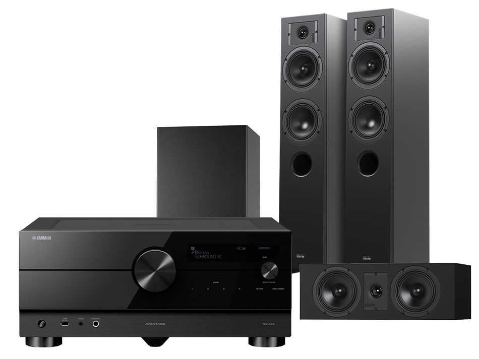 RX-A4A (czarny) +Diva 5 (czarny) + Diva 7 (czarny) + Basso 880 (czarny)