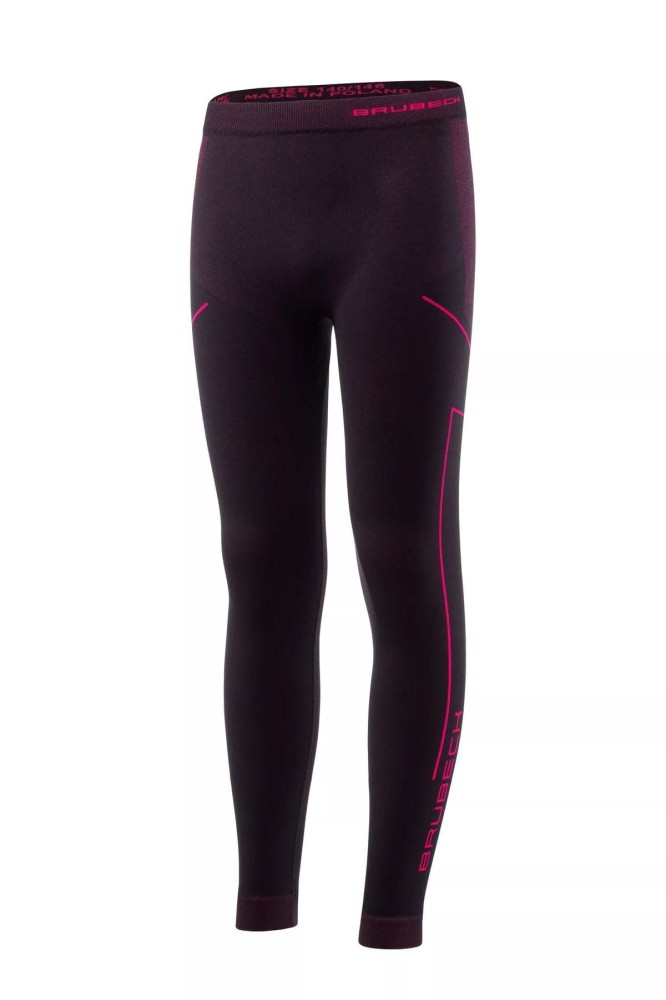 Getry termoaktywne dziecięce Junior Brubeck Thermo LE1354J czarny/fuksjowy