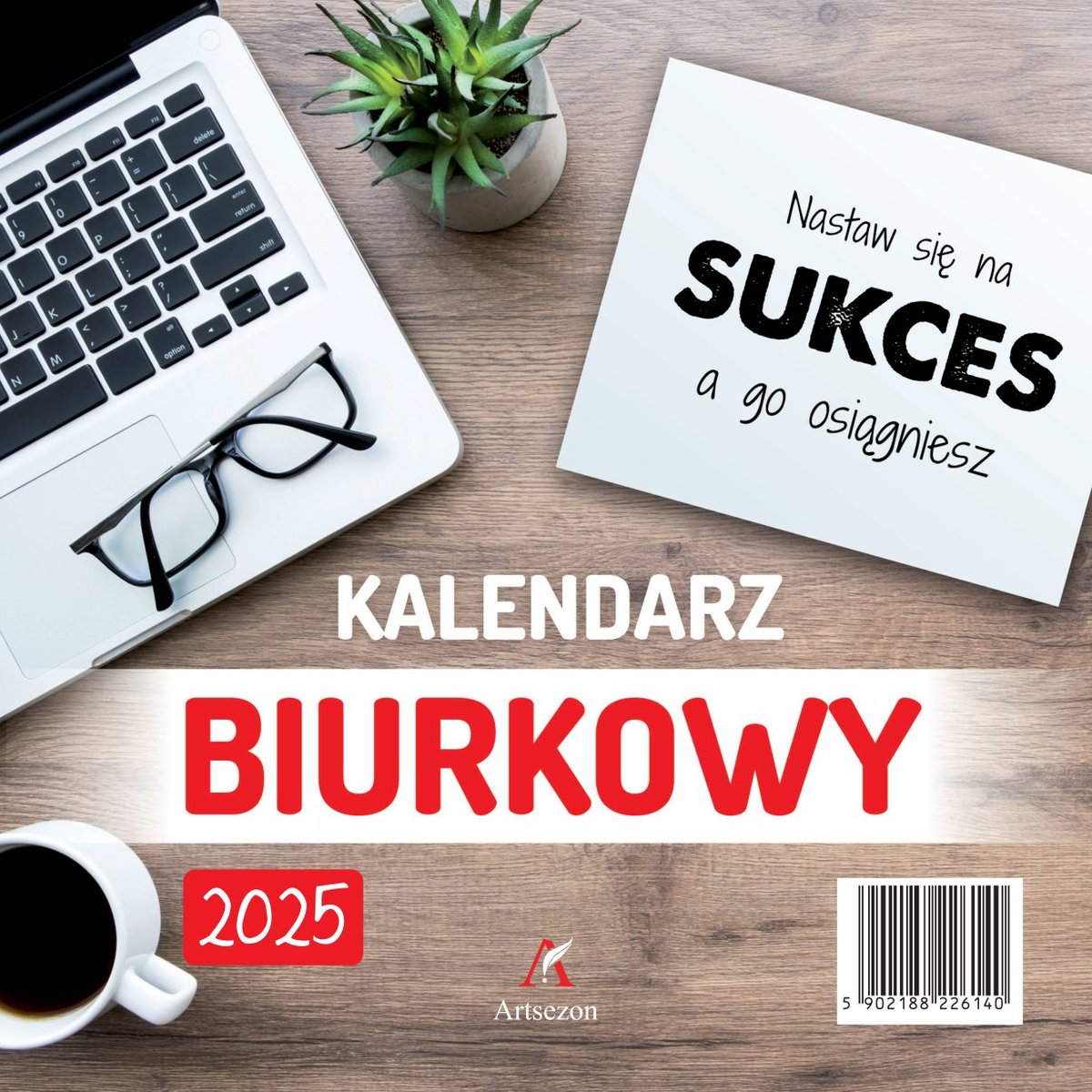 Kalendarz biurkowy, kwadrat, 15x15 cm, stojący