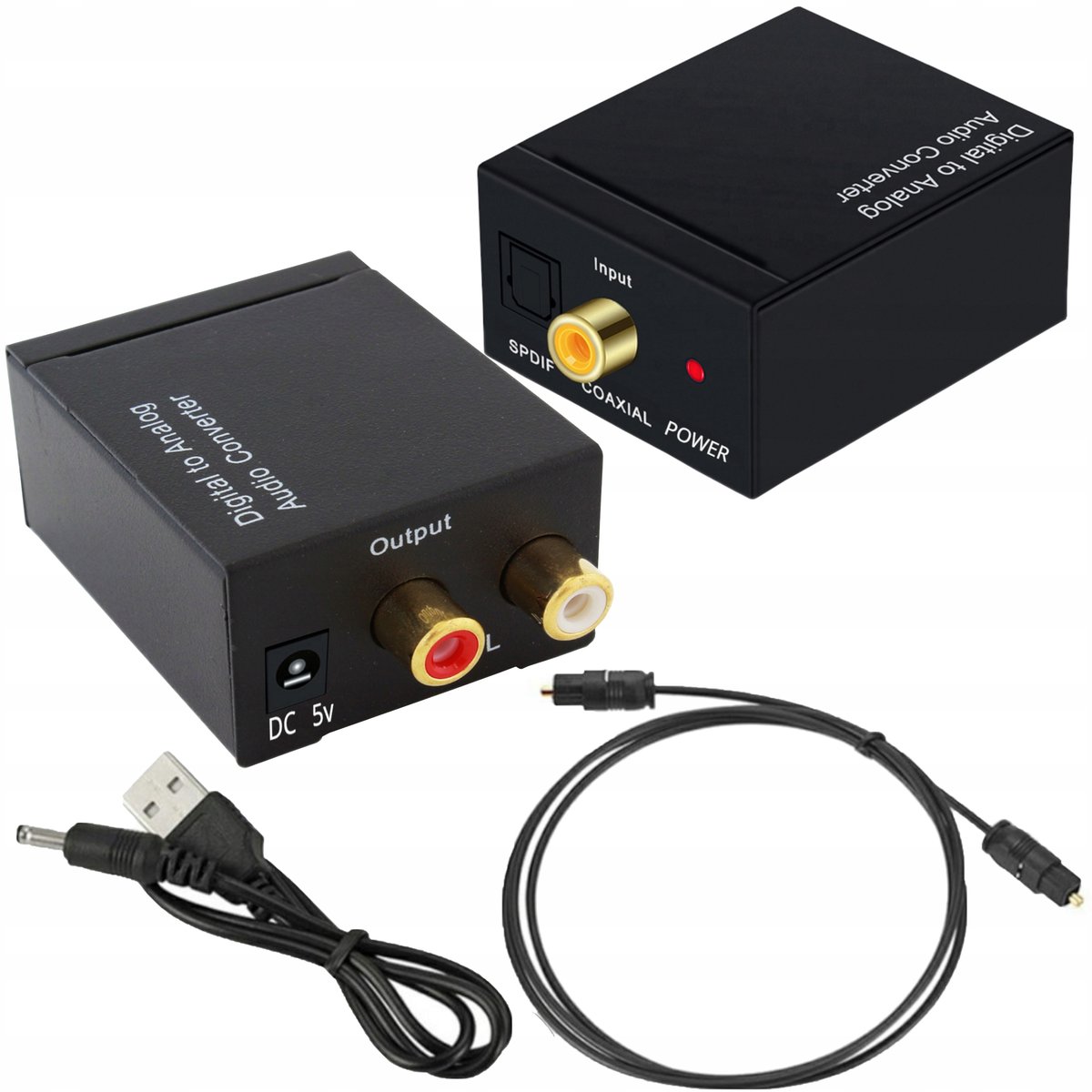 KONWERTER OPTYCZNY DAC COAXIAL TOSLINK RCA CINCH
