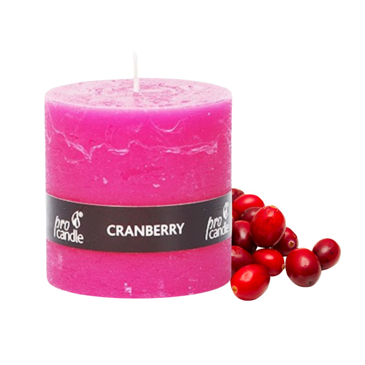Świeca Procandle Walec 7,5 Cm Żurawinowa Różowa Na Prezent