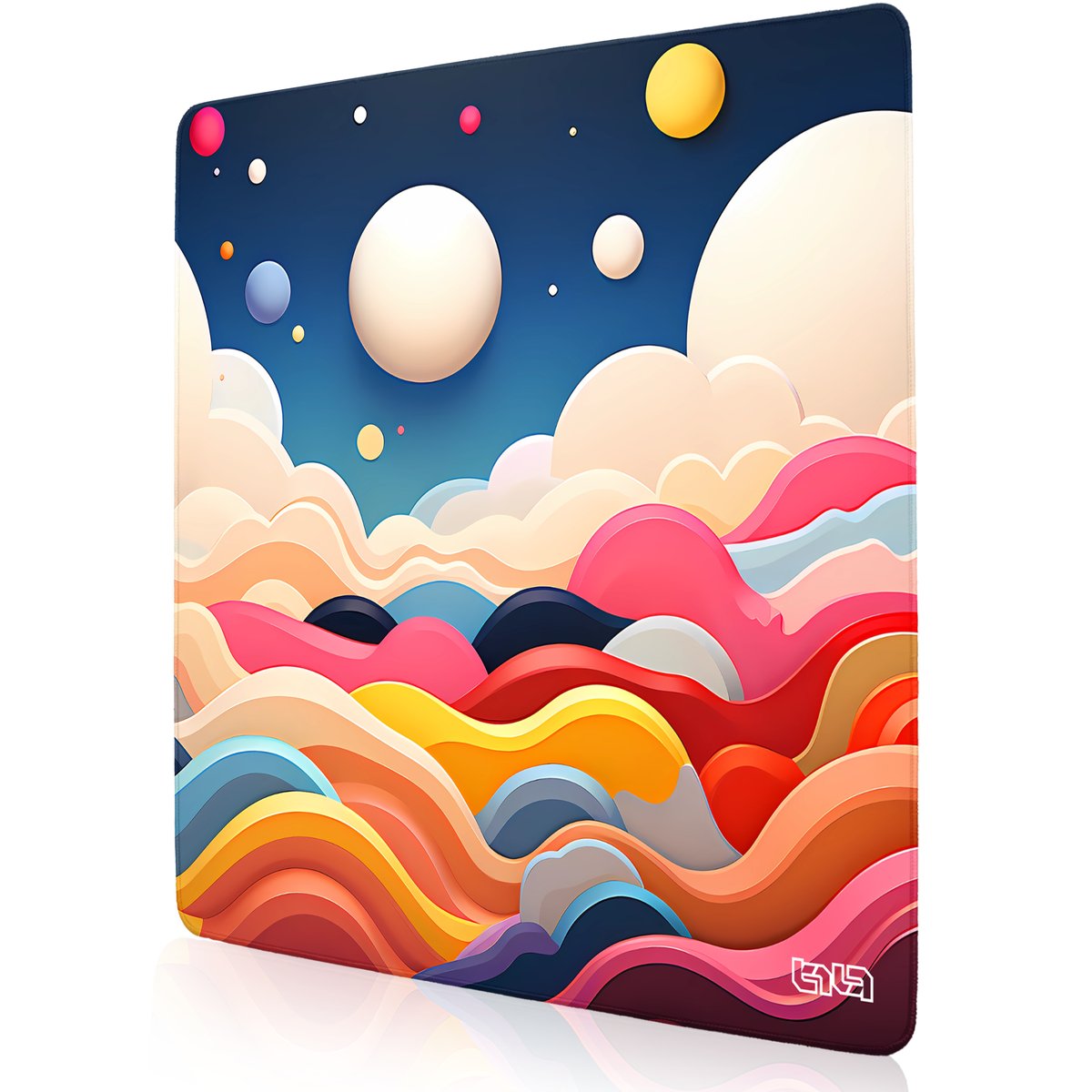 PODKŁADKA POD MYSZ GAMINGOWA Neonowe Wzgórza 30x30 TILT Duża