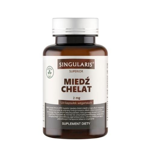 Suplement diety, SINGULARIS Superior miedź chelat 2 mg, 120kaps.