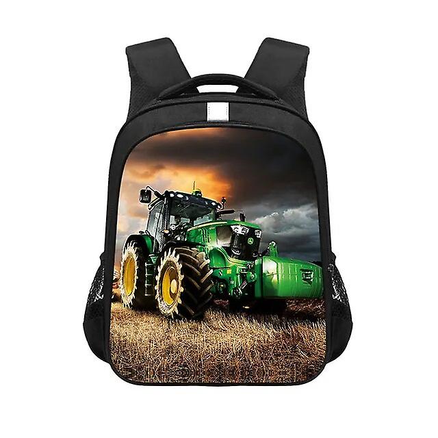Backpacks Graj z traktorem rolniczym Plecak z nadrukiem Nastolatek Chłopcy Dziewczęta Torby szkolne Cartoon Traktor Torba Moda Plecaki Plecaki F13F...
