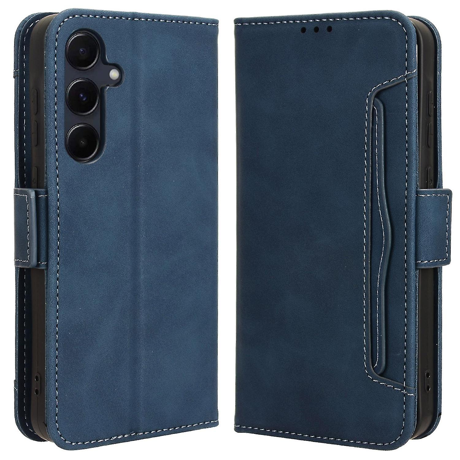Do Samsung Galaxy A35 5g Etui Portfel Skórzany pokrowiec na telefon z klapką z gniazdami na karty Niebieski