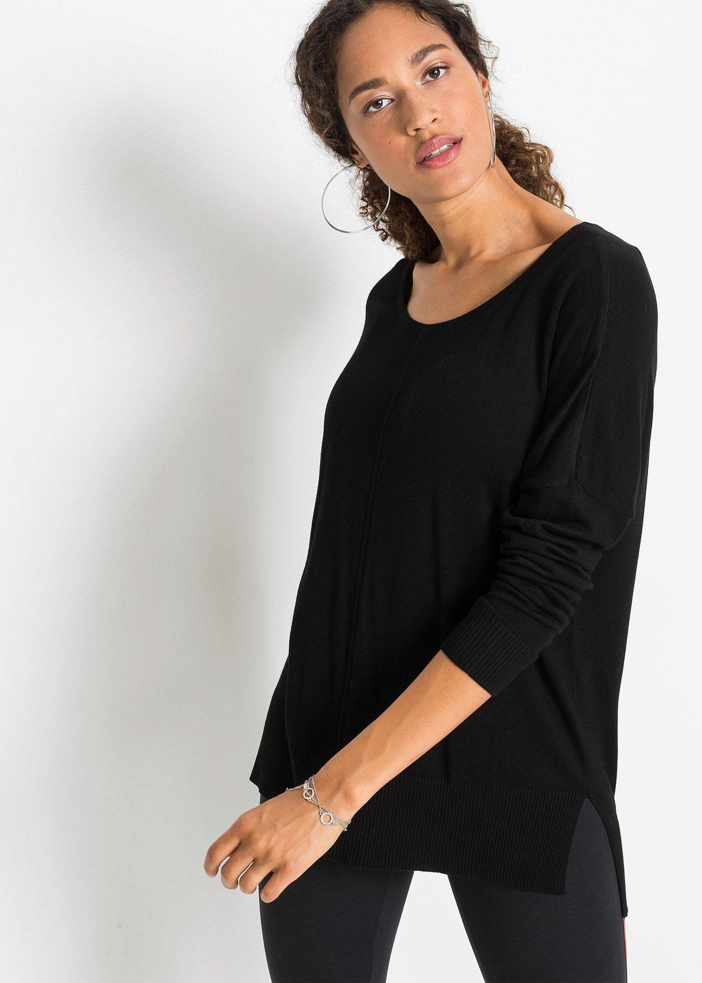 Sweter dzianinowy oversize - bonprix