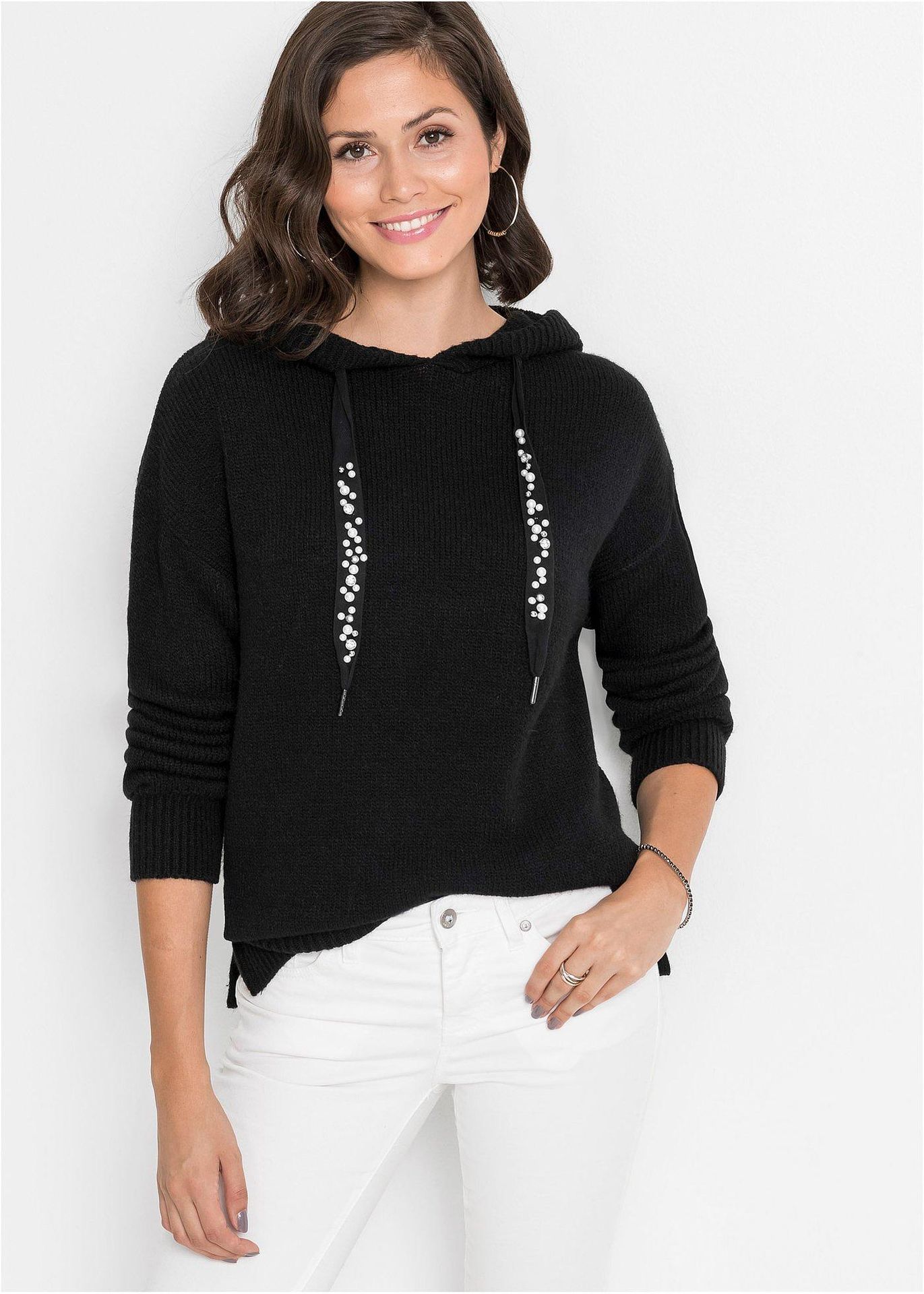 Sweter z kapturem - bonprix