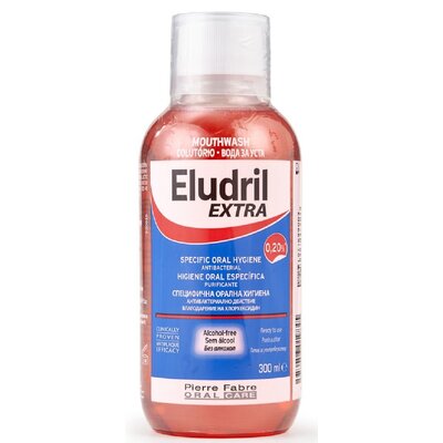 Eludril Eludril EXTRA płyn do płukania jamy ustnej z chlorheksydyną 0,2% bez alkoholu 300 ml