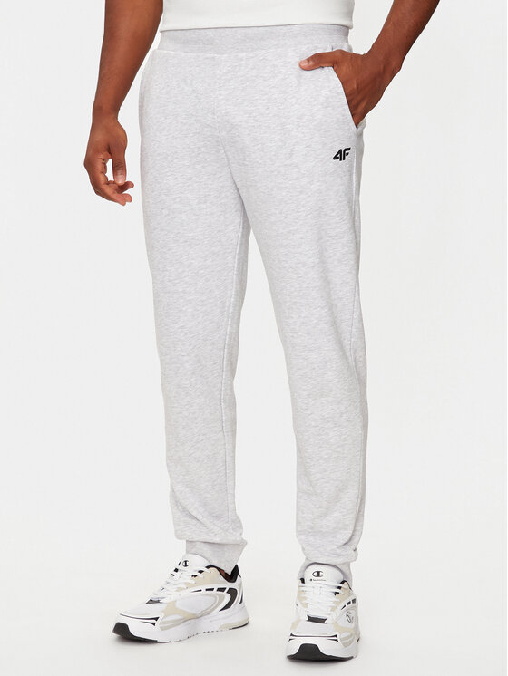 4F Spodnie dresowe 4FWMM00TTROM0942 Szary Regular Fit