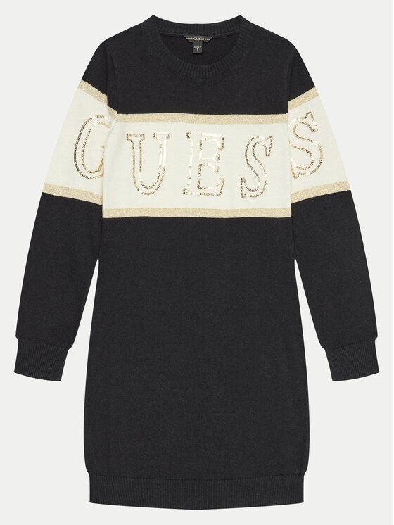 Guess Sukienka dzianinowa J4BK00 Z3IF0 Czarny Regular Fit