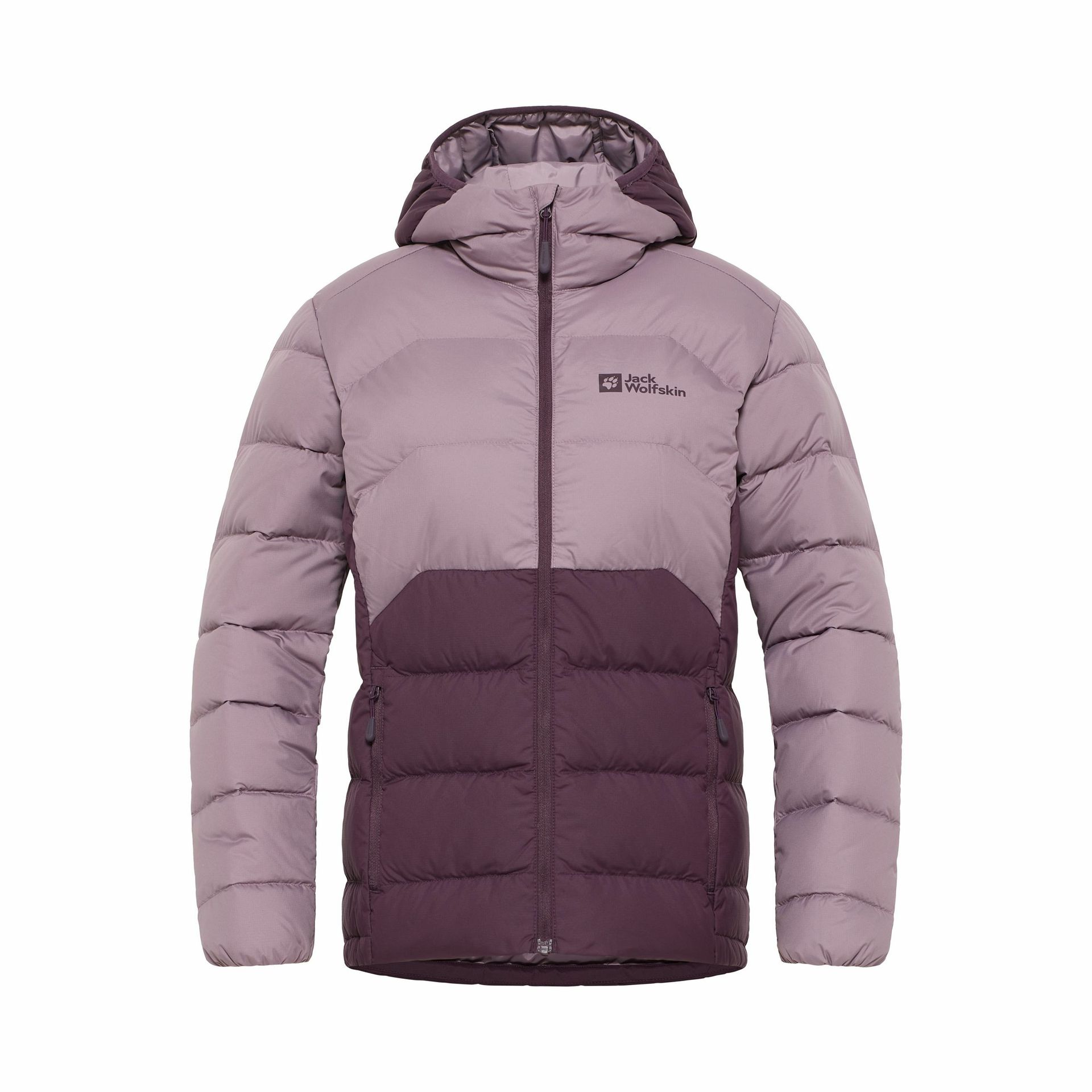 Damska kurtka puchowa Jack Wolfskin ATHER DOWN HOODY W midnight plum - XS