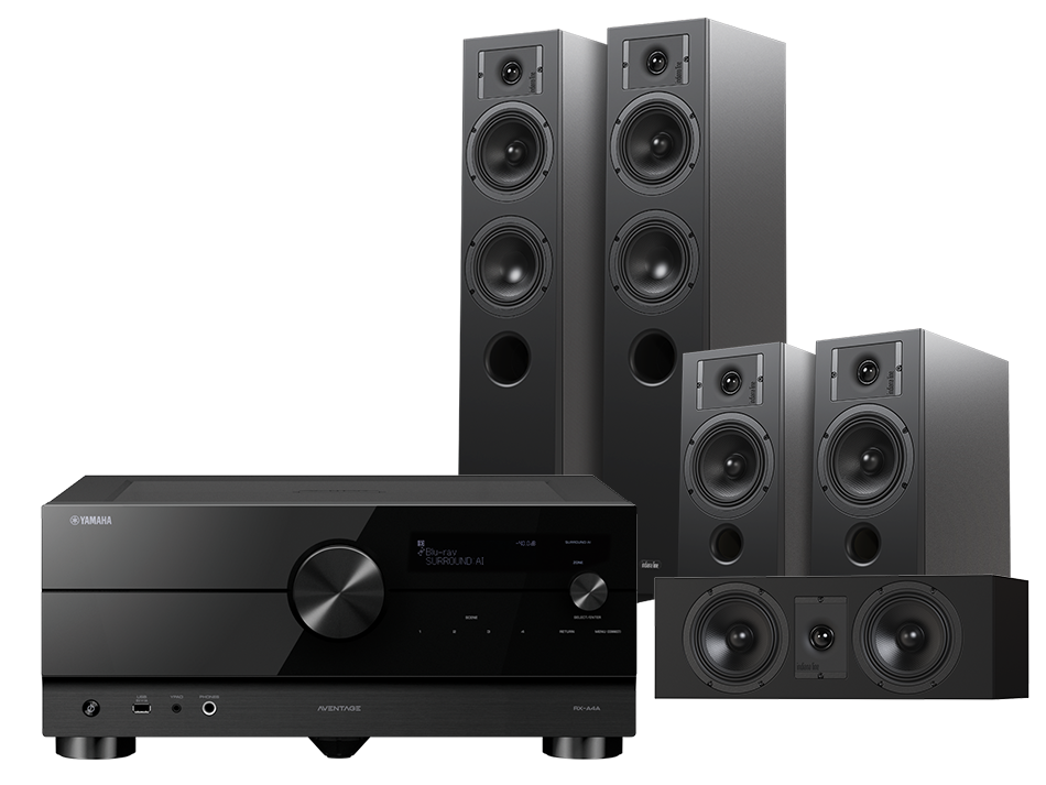 Yamaha RX-A4A (czarny) + Diva 5 (czarny) + Diva 3 (czarny) + Diva 7 (czarny)