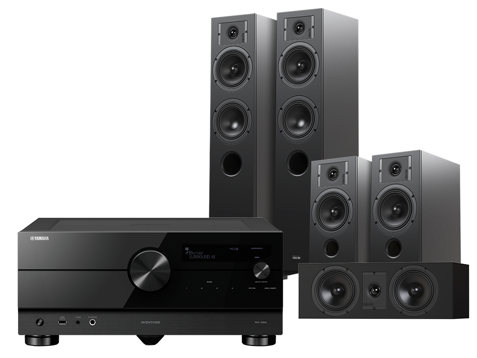 Yamaha RX-A8A (czarny) + Diva 5 (czarny) + Diva 3 (czarny) + Diva 7 (czarny)