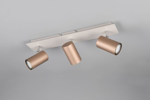 Marley lampa sufitowa (spot) 3xGU10 biała/kawowa 802400365