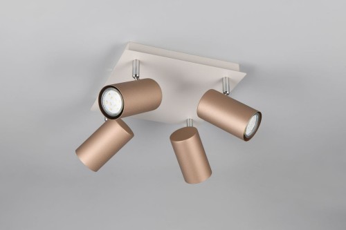 Marley lampa sufitowa (spot) 4xGU10 biała/kawowa 802430465