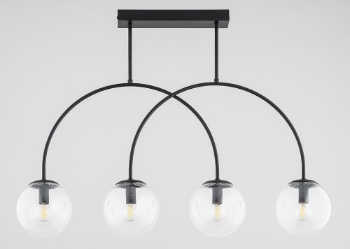 Dilar lampa wisząca 4xE14 czarna 63293