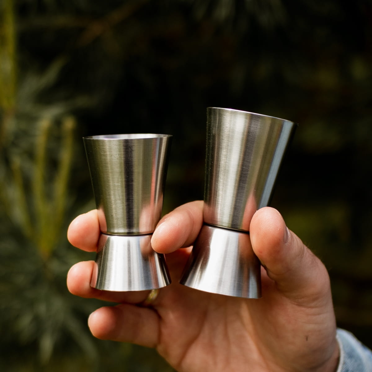 Zestaw 2 miarek barmańskich 50 i 25 ml, 40 i 20 ml