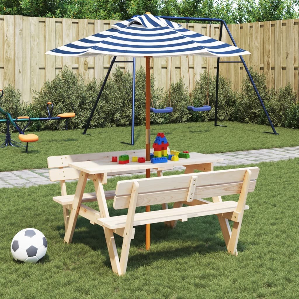 Parasol ogrodowy dla dzieci, na drewnianym słupku, Ø120x140 cm Lumarko!