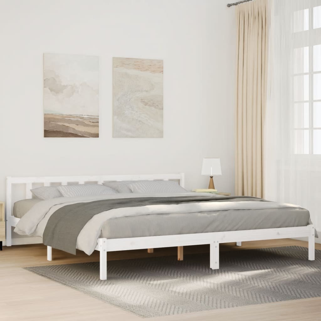 Dłuższe łóżko bez materaca, 180x210 cm, lite drewno sosnowe