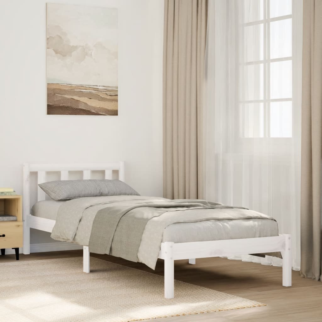 Dłuższe łóżko bez materaca, 100x220 cm, lite drewno sosnowe