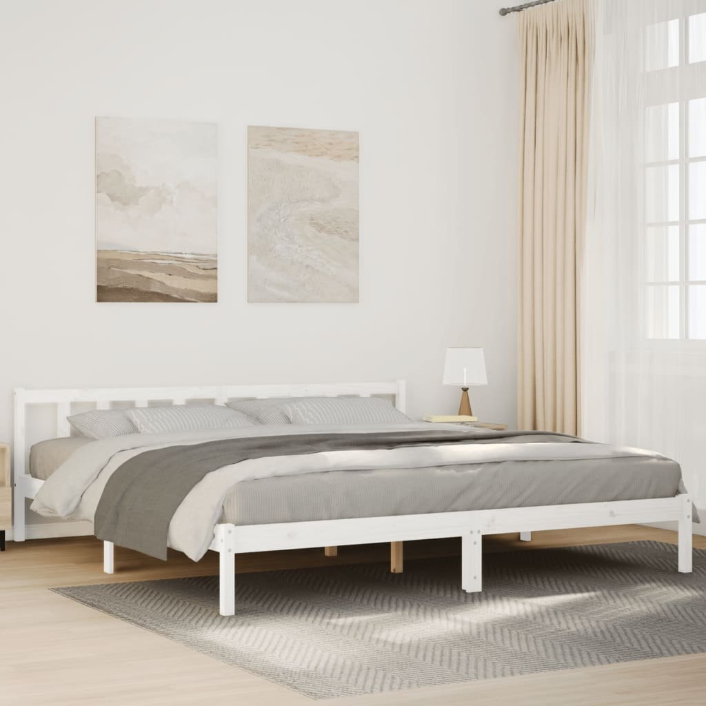 Dłuższe łóżko bez materaca, 200x210 cm, lite drewno sosnowe