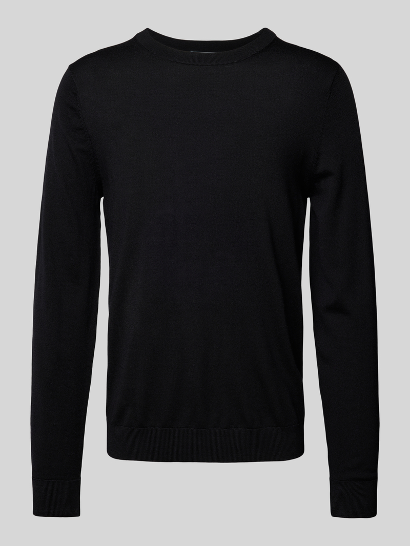 Sweter z dzianiny z prążkowanymi wykończeniami model ‘TRAY’